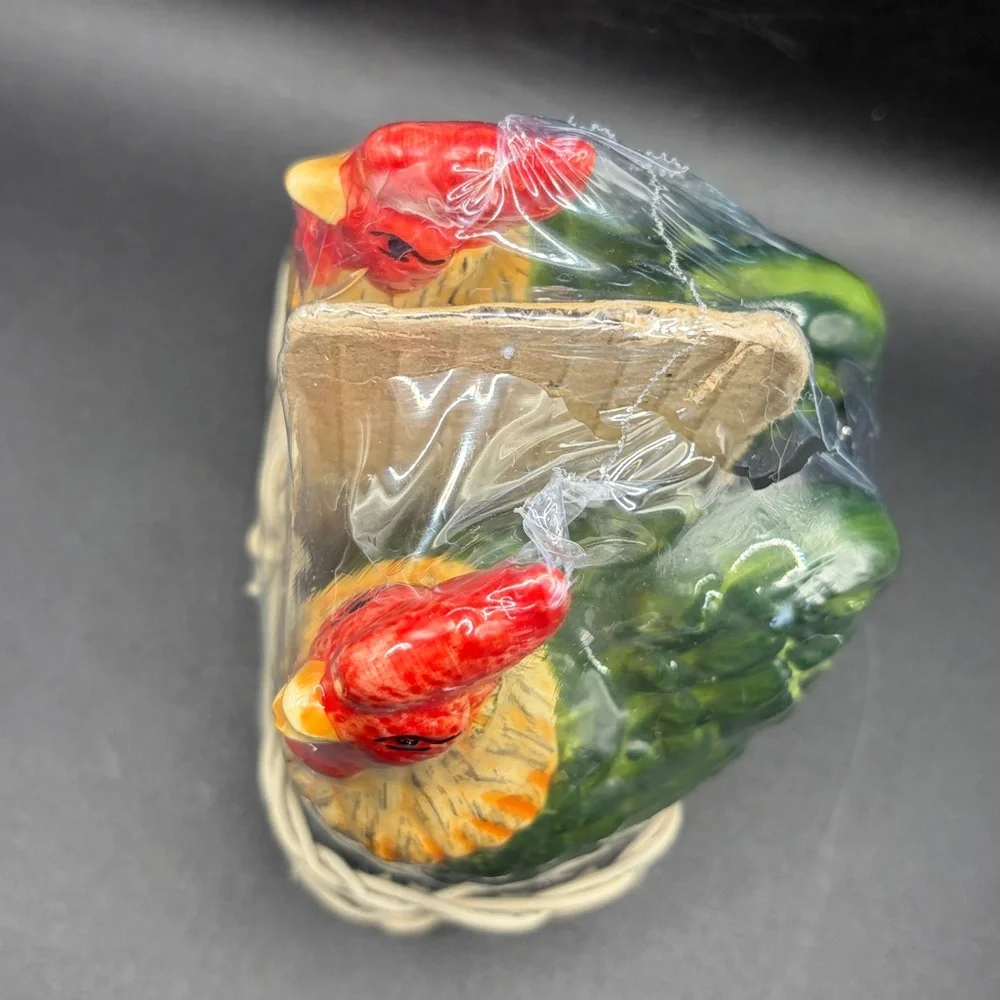 Hand Painted Ceramic Rooster Salt & Pepper Shakers Farmhouse Kitchen Sealed Pack